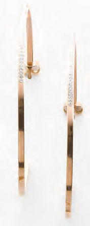 Victoria Rose gold színű fehér köves fülbevaló, J-VBNAY06160