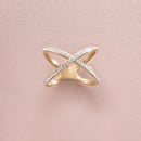 Victoria Rose gold színű fehér köves gyűrű, J-VBNCZ27154