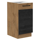 Alsószekrény, szürke matt/tölgy lancelot, VEGA 40 D 1F BB