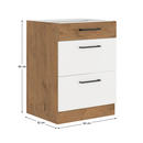 Alsó szekrény, lancelot tölgy/ fehér extra magas fényű HG, VEGA D60 3S BB