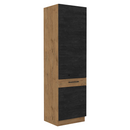 Magas szekrény, szürke matt/tölgy lancelot, VEGA 60 DK-210 2F