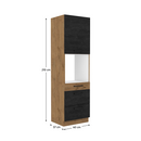 Magas szekrény, tölgy lancelot/szürke matt, VEGA 60 DPS-210 3S 1F