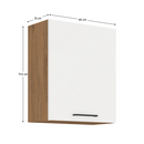 Felső szekrény, lancelot tölgy / fehér extra magas fényű HG, VEGA 60 G-72 1F