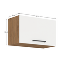 Felső szekrény, lancelot tölgy / fehér extra magas fényű HG, VEGA 60 GU-36 1F