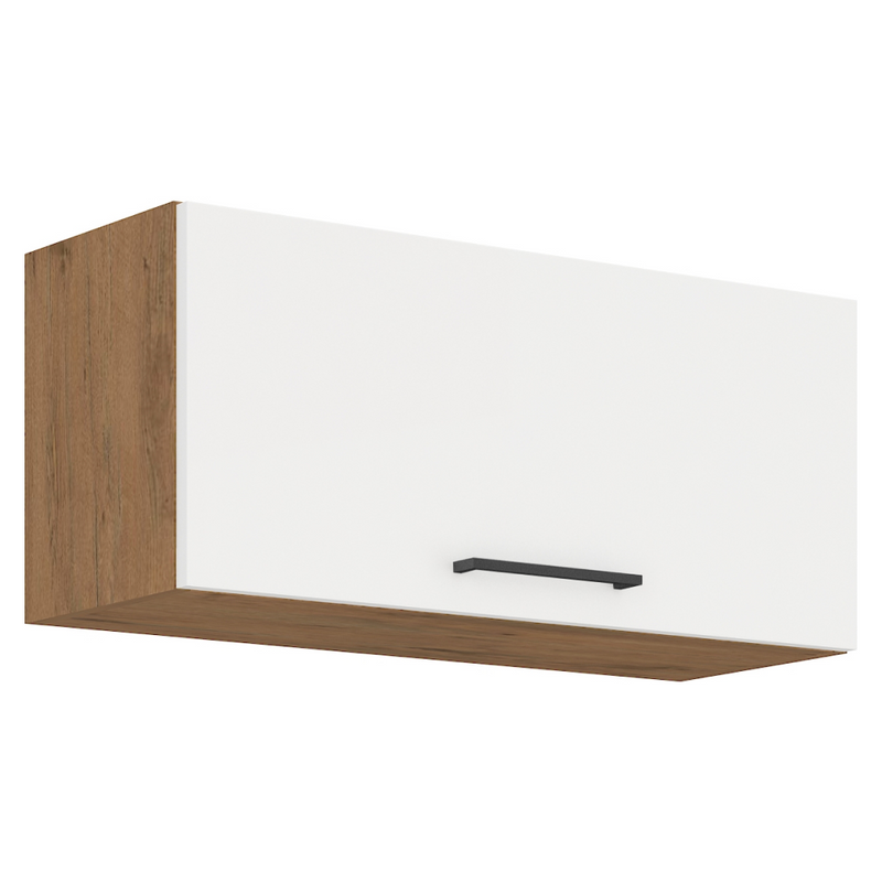 Felső szekrény, lancelot tölgy/ fehér extra magas fényű HG , VEGA 80 GU-36  1F