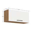 Felső szekrény, lancelot tölgy/ fehér extra magas fényű HG , VEGA 80 GU-36  1F