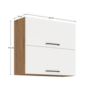 Felső szekrény, lancelot tölgy/ fehér extra magas fényű HG , VEGA 80 GU-72  2F