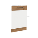 Ajtó beépített mosogatógépre , lancelot tölgy/ fehér extra magas fényű HG, VEGA ZM 713x596