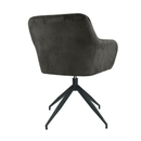 Forgószék, szürkésbarna barna/fekete, VELEZA NEW