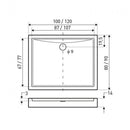 Victor univerzális szögletes zuhanytálca, 120x80x14 cm