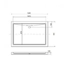 VICTOR120 aszimmetrikus akril zuhanytálca 120x80x14 cm