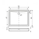 Victor univerzális szögletes zuhanytálca, 90x80x14 cm