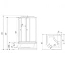 VIGO80 Vigo hidromasszázs zuhanykabin 80x80x218 cm