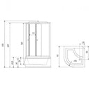 VIGO90 Vigo hidromasszázs zuhanykabin 90x90x218 cm