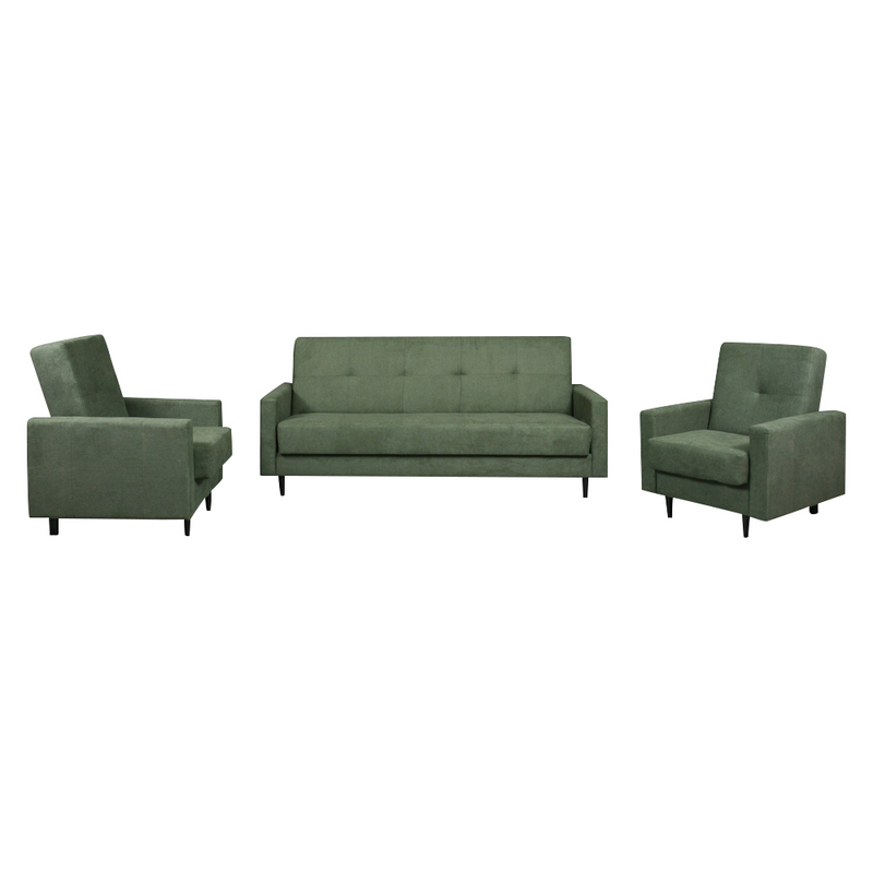 Fotel, zöld szövet, VALDO