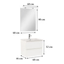 Vario Forte 60 komplett fürdőszoba bútor fehér-fehér