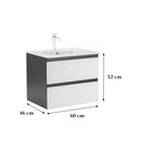 Vario Forte 60 alsó szekrény mosdóval antracit-fehér