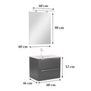 Vario Trim 60 komplett fürdőszoba bútor antracit-antracit