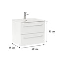 Vario Clam 60 alsó szekrény mosdóval fehér-fehér