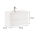 Vario Forte 80 alsó szekrény mosdóval fehér-fehér