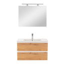 Vario Forte 80 komplett fürdőszoba bútor fehér-tölgy