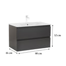 Vario Forte 80 alsó szekrény mosdóval antracit-antracit