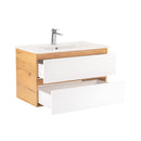 Vario Forte 80 alsó szekrény mosdóval tölgy-fehér