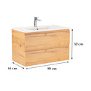 Vario Forte 80 alsó szekrény mosdóval tölgy-tölgy