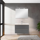 Vario Trim 80 alsó szekrény mosdóval tölgy-antracit