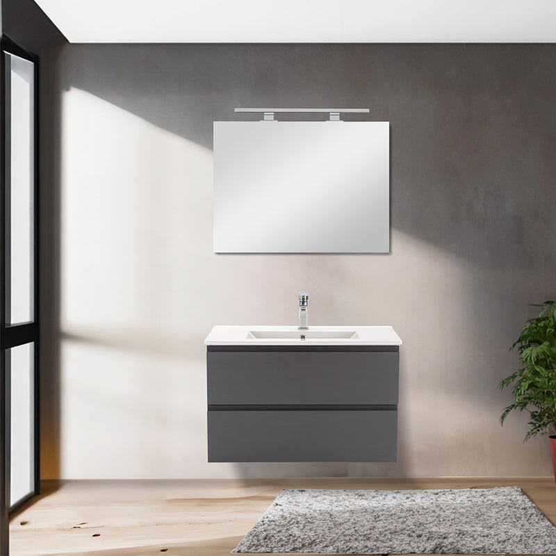 Vario Pull 80 komplett fürdőszoba bútor fehér-antracit