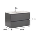 Vario Pull 80 alsó szekrény mosdóval antracit-antracit
