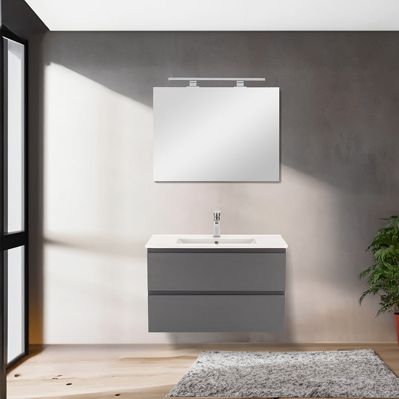 Vario Pull 80 komplett fürdőszoba bútor tölgy-antracit