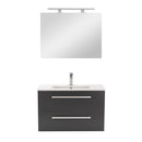 Vario Clam 80 komplett fürdőszoba bútor fehér-antracit