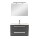 Vario Clam 80 komplett fürdőszoba bútor tölgy-antracit