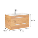 Vario Clam 80 alsó szekrény mosdóval tölgy-tölgy