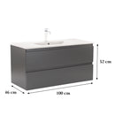 Vario Forte 100 alsó szekrény mosdóval antracit-antracit