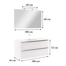 Vario Trim 100 komplett fürdőszoba bútor fehér-fehér