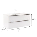 Vario Trim 100 alsó szekrény mosdóval fehér-fehér