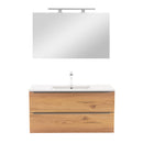 Vario Trim 100 alsó szekrény mosdóval fehér-tölgy