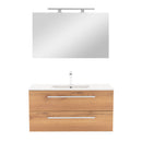 Vario Clam 100 komplett fürdőszoba bútor antracit-tölgy