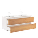 Vario Forte 120 komplett fürdőszoba bútor fehér-tölgy