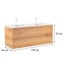 Vario Forte 120 alsó szekrény mosdóval tölgy-tölgy