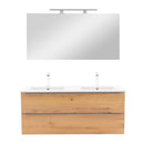 Vario Trim 120 komplett fürdőszoba bútor fehér-tölgy