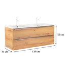 Vario Trim 120 alsó szekrény mosdóval tölgy-tölgy