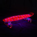 Világító penny board gördeszka, piros