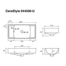 CeraStyle SHARP - BAL CSAPLYUKAS - porcelán mosdókagyló - 60 x 30 cm