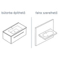 CeraStyle SHARP - KESKENY - porcelán mosdókagyló - 85 x 38 cm