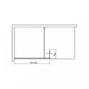 WI01-80 Walker walk in zuhanyfal 80x195 cm, 8mm-es üveggel