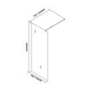 River walk in zuhanyfal 70x190 cm fekete