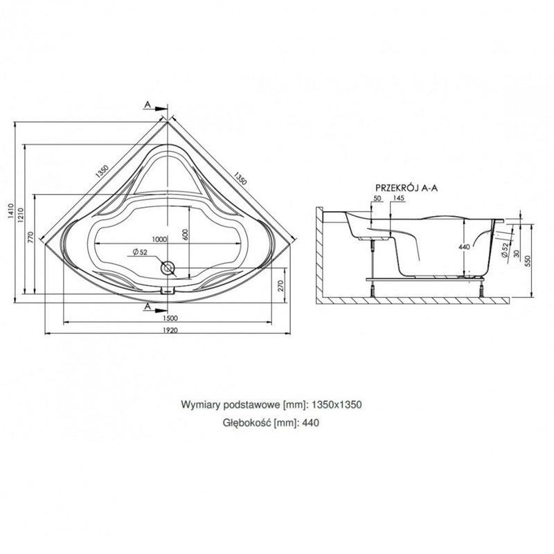 Wivea 135x135 sarokkád